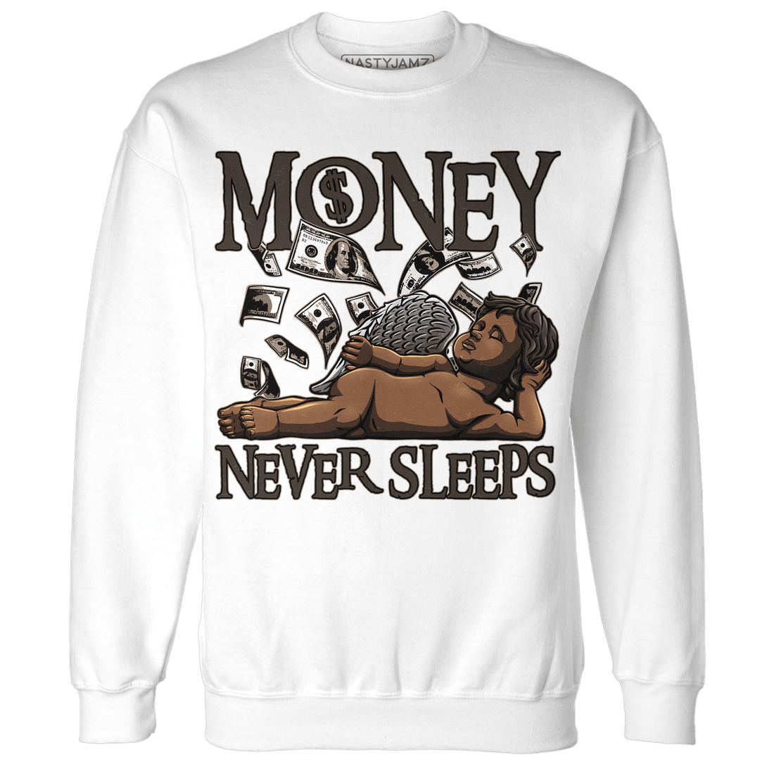 Dunk Low Baroque Brown Sweatshirt Match Money Never Sleeps - NastyJamz