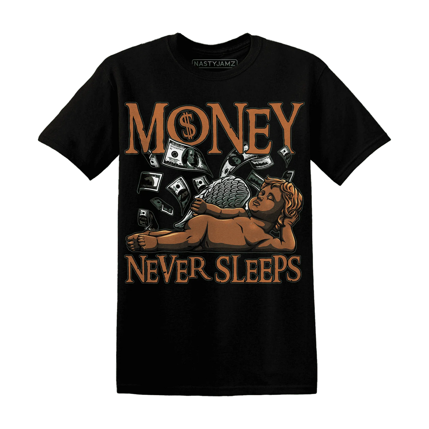 Dunk-Low-Ceramic-NastyJamz-T-Shirt-Match-Money-Never-Sleeps