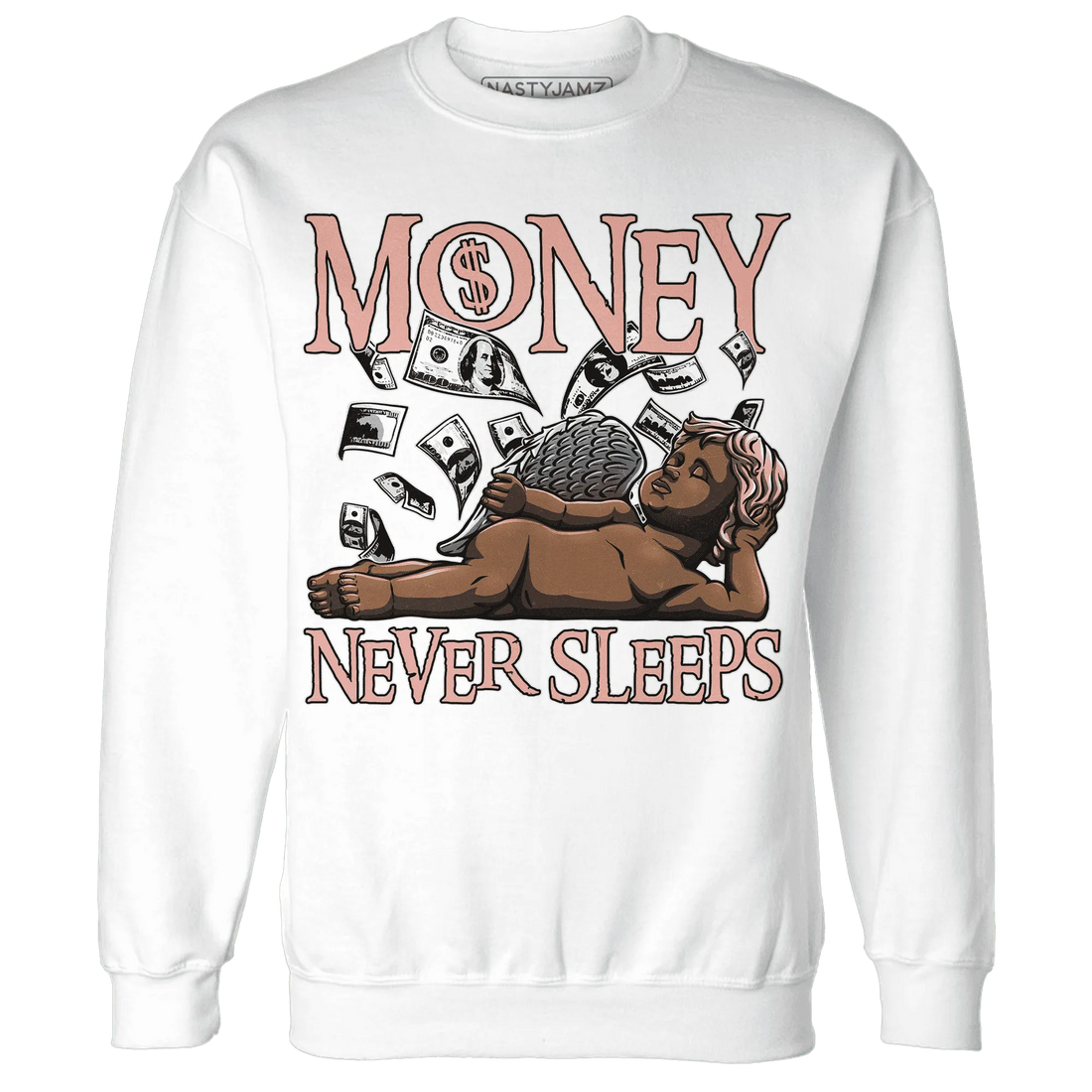 Dunk-Low-Glacier-Blue-Arctic-Orange-NastyJamz-Sweatshirt-Match-Money-Never-Sleeps