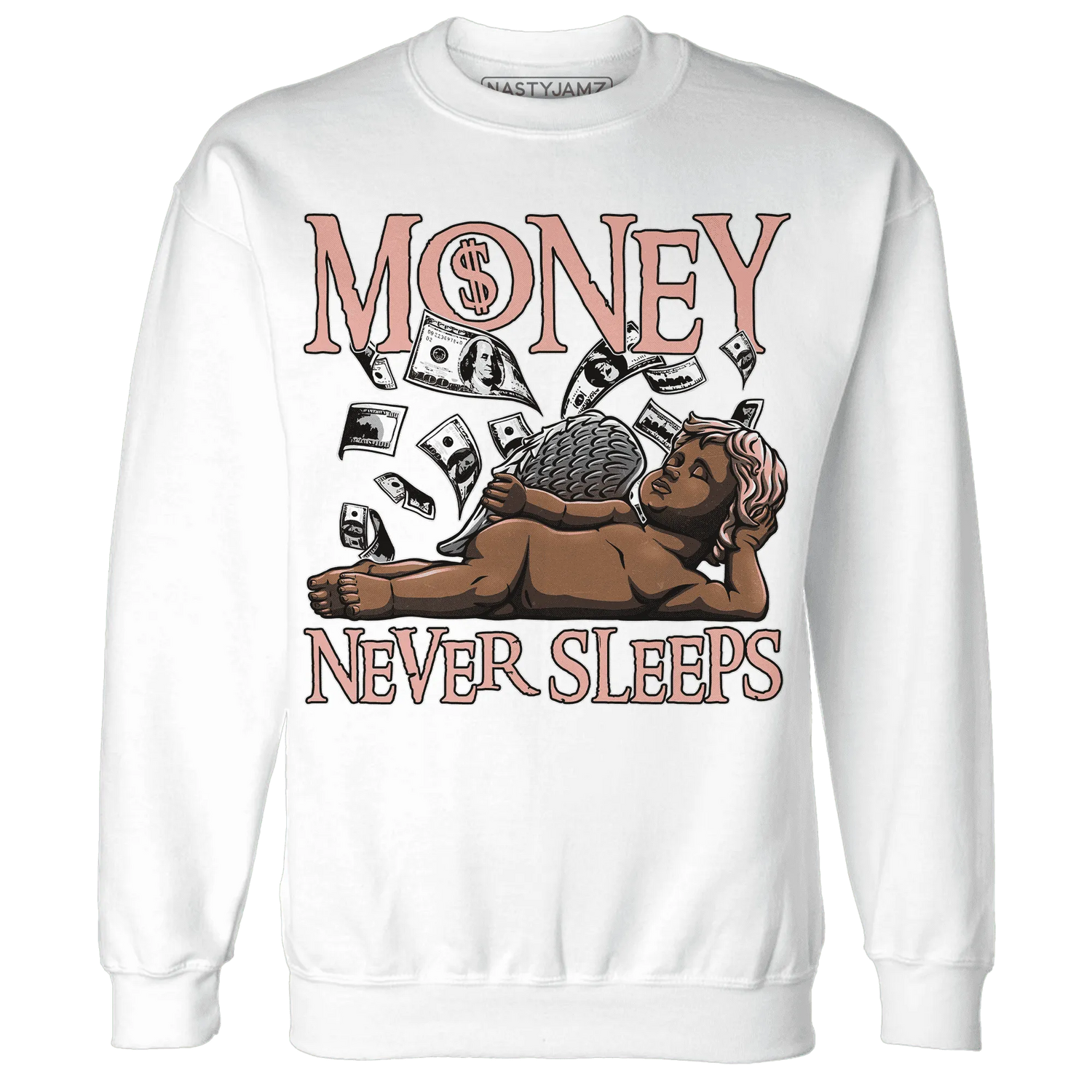 Dunk-Low-Glacier-Blue-Arctic-Orange-NastyJamz-Sweatshirt-Match-Money-Never-Sleeps