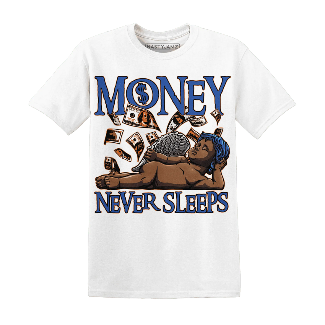 Dunk-Low-Knicks-T-Shirt-Match-Money-Never-Sleeps