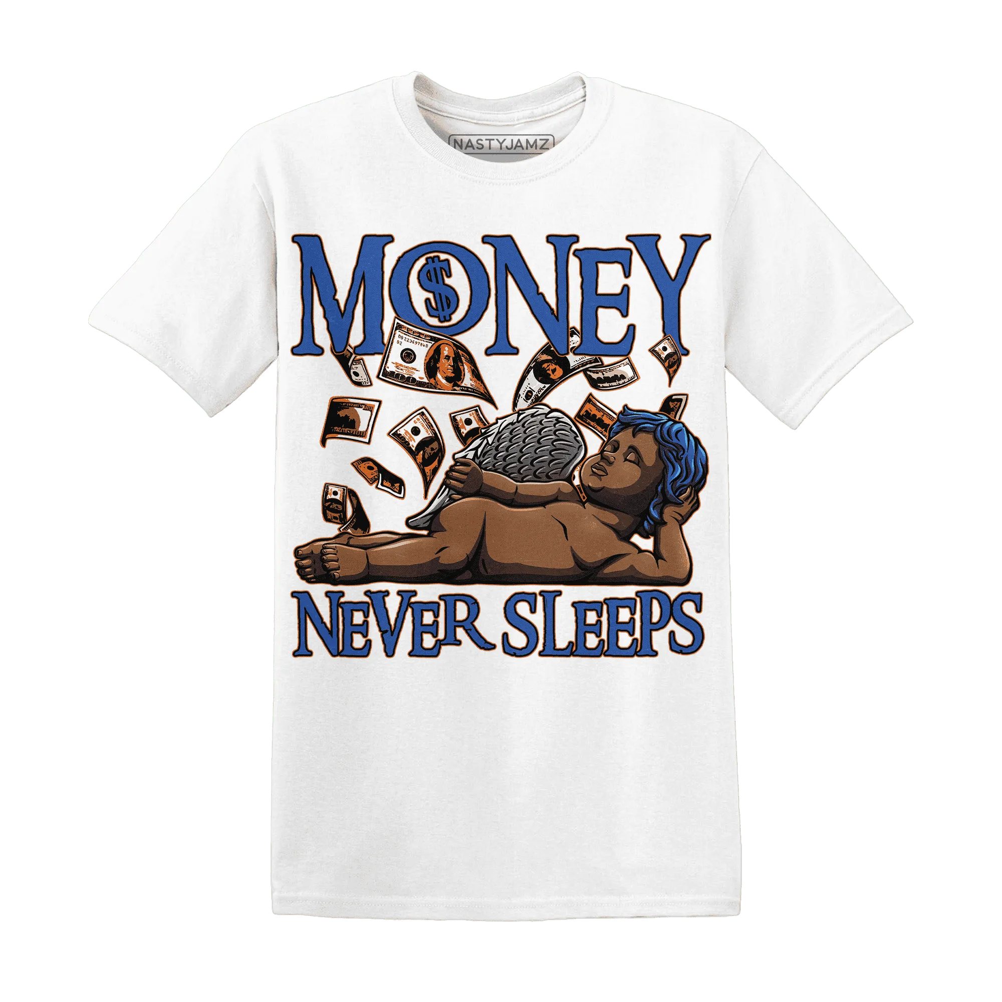 Dunk-Low-Knicks-T-Shirt-Match-Money-Never-Sleeps