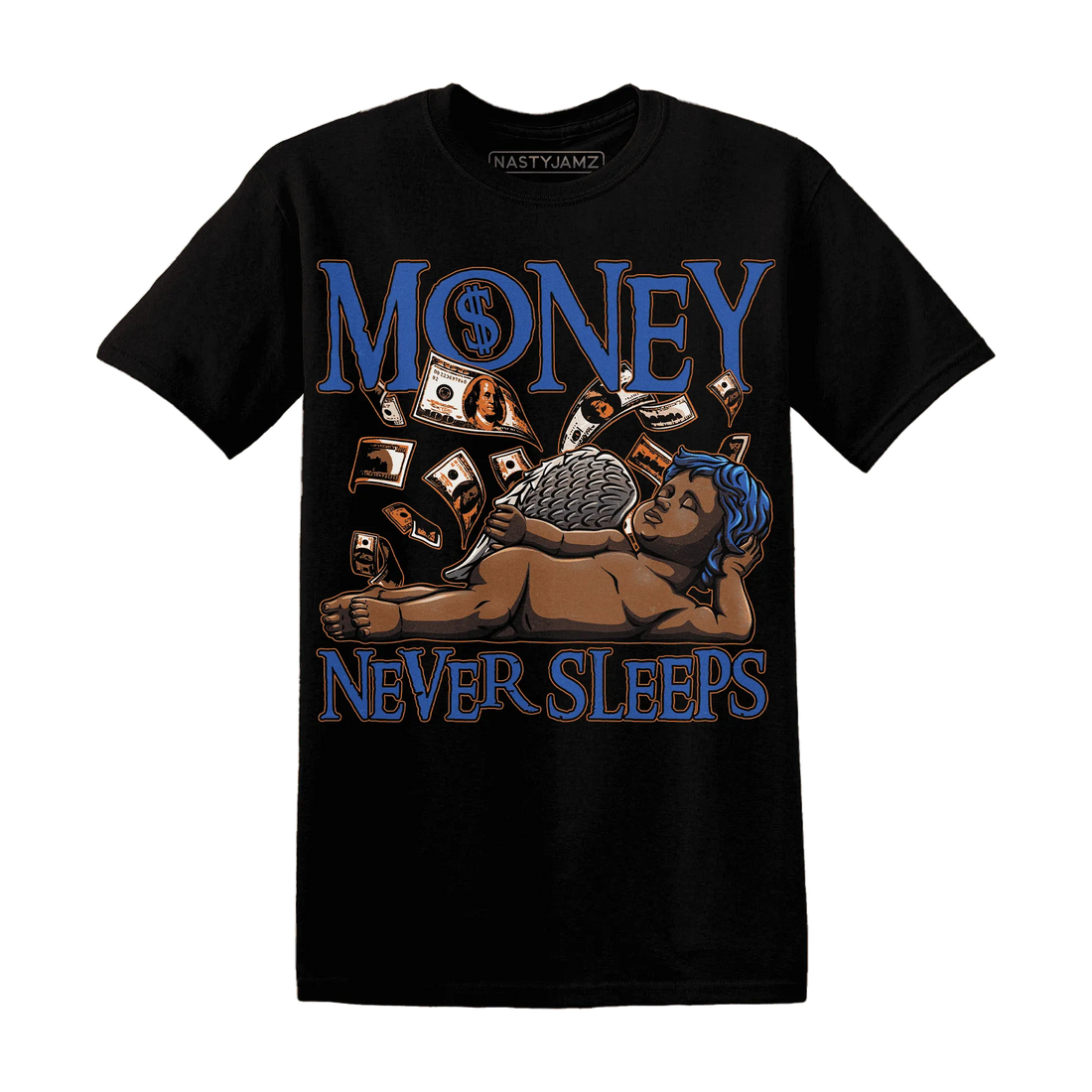 Dunk-Low-Knicks-T-Shirt-Match-Money-Never-Sleeps