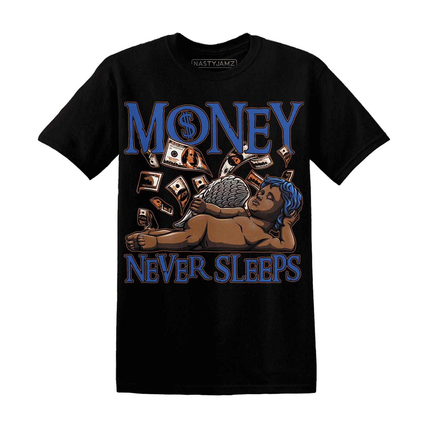 Dunk-Low-Knicks-T-Shirt-Match-Money-Never-Sleeps