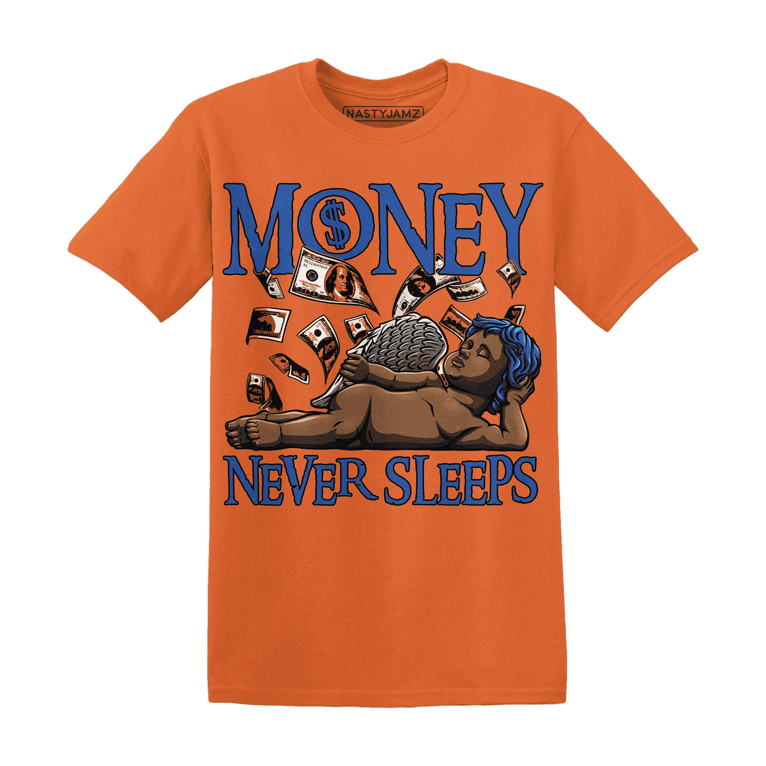 Dunk-Low-Knicks-T-Shirt-Match-Money-Never-Sleeps