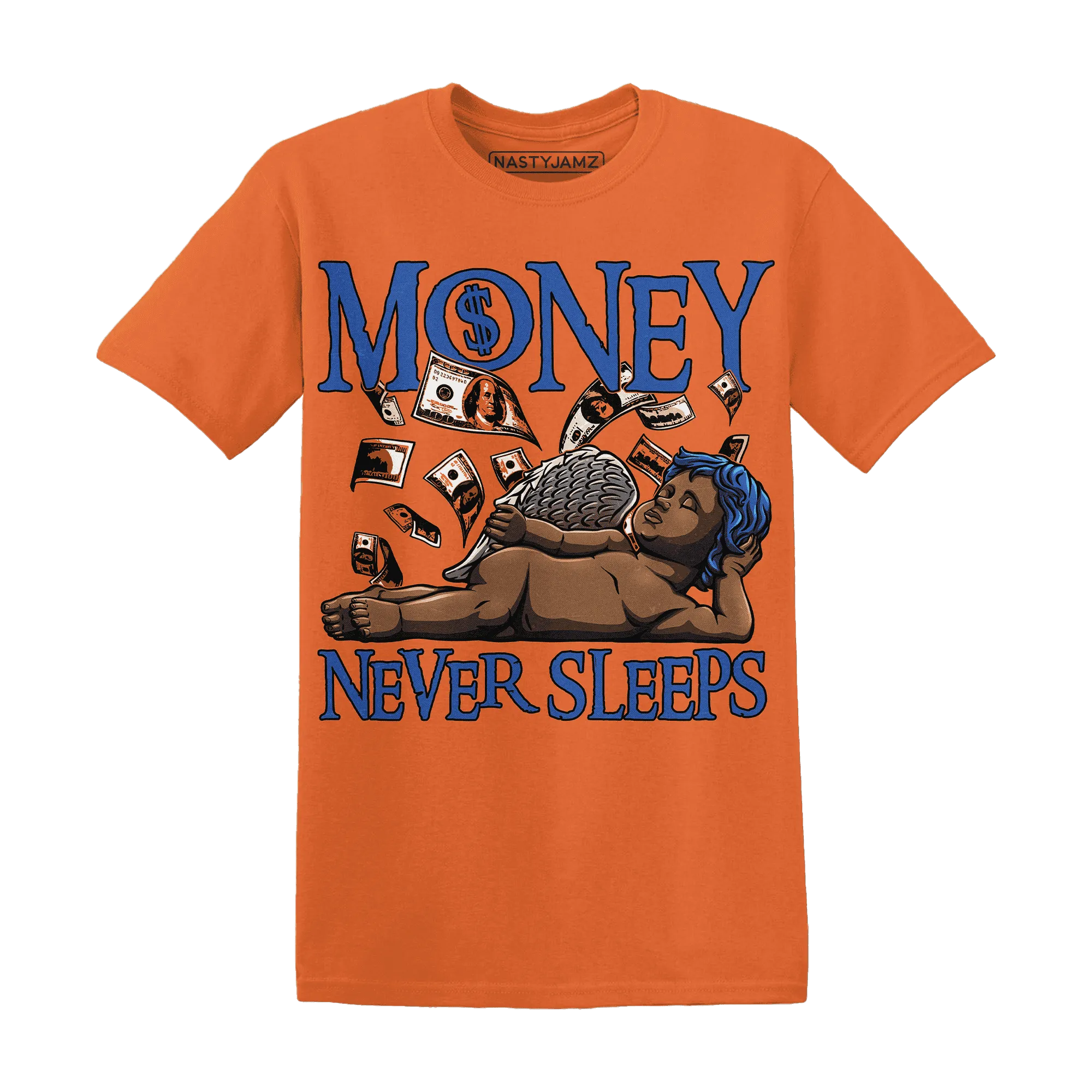 Dunk-Low-Knicks-T-Shirt-Match-Money-Never-Sleeps