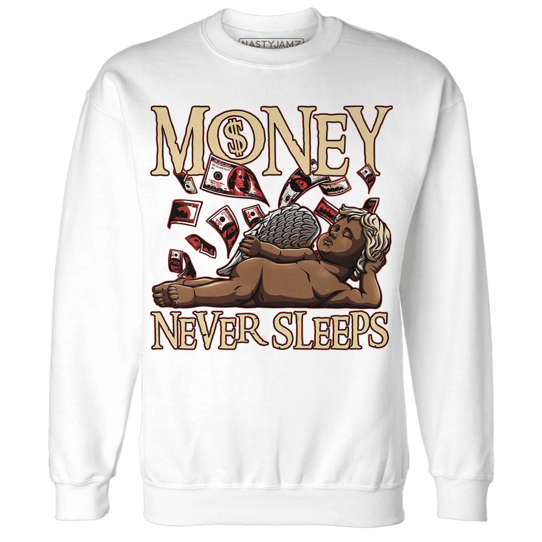 Dunk-Strawberry-Waffle-NastyJamz-Sweatshirt-Match-Money-Never-Sleeps