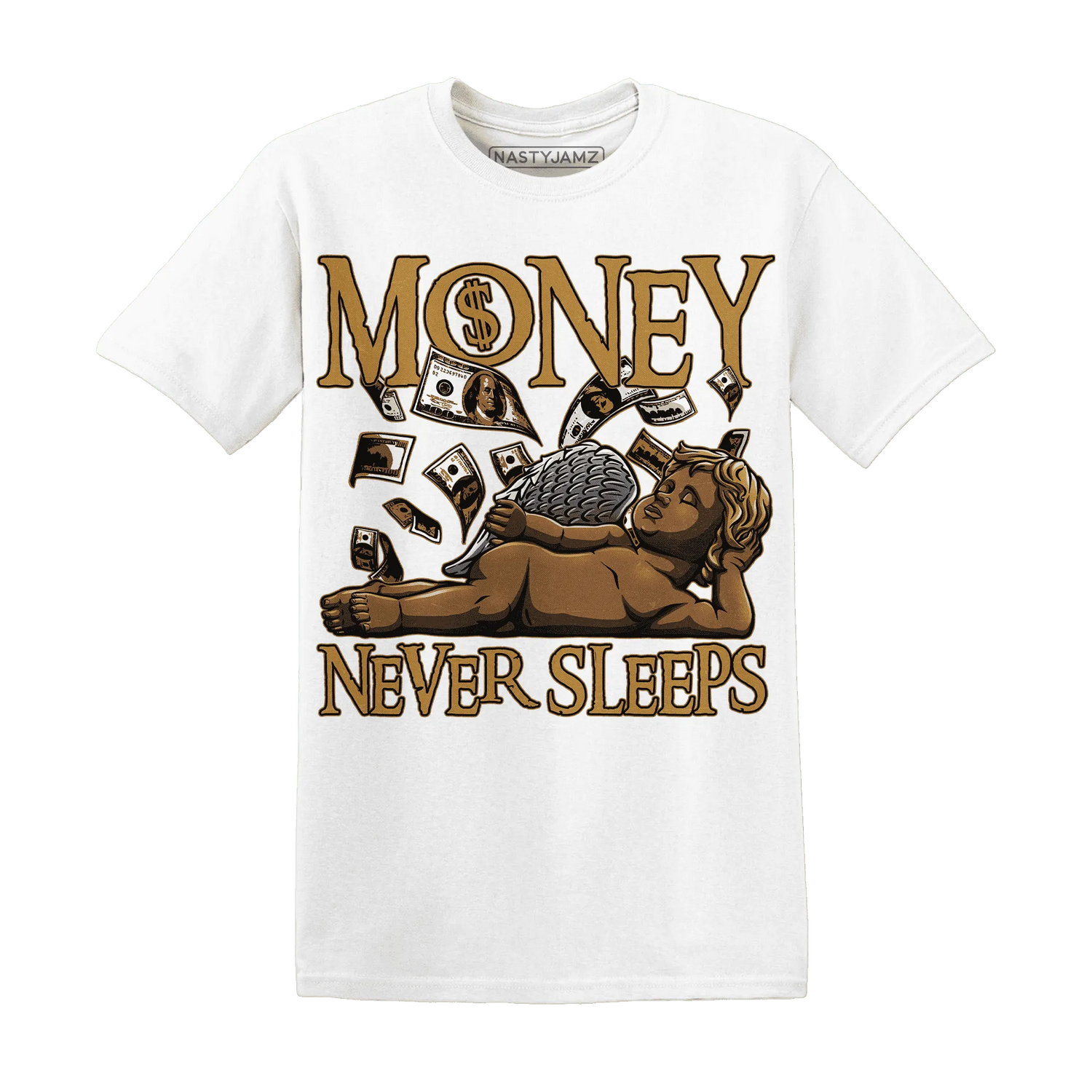 Wheat-13s-T-Shirt-Match-Money-Never-Sleeps