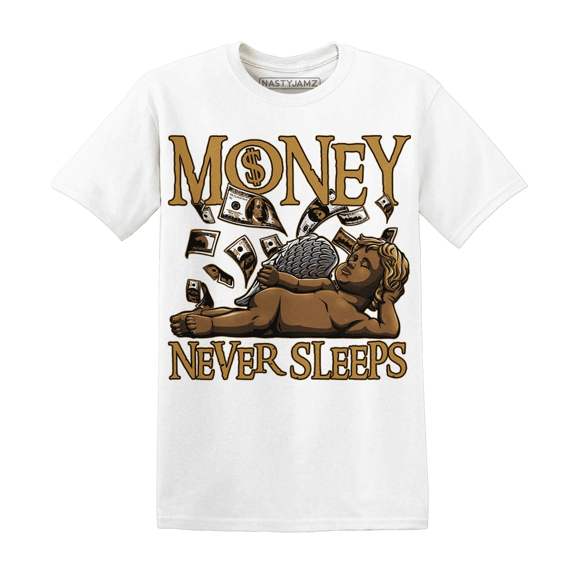 Wheat-13s-T-Shirt-Match-Money-Never-Sleeps