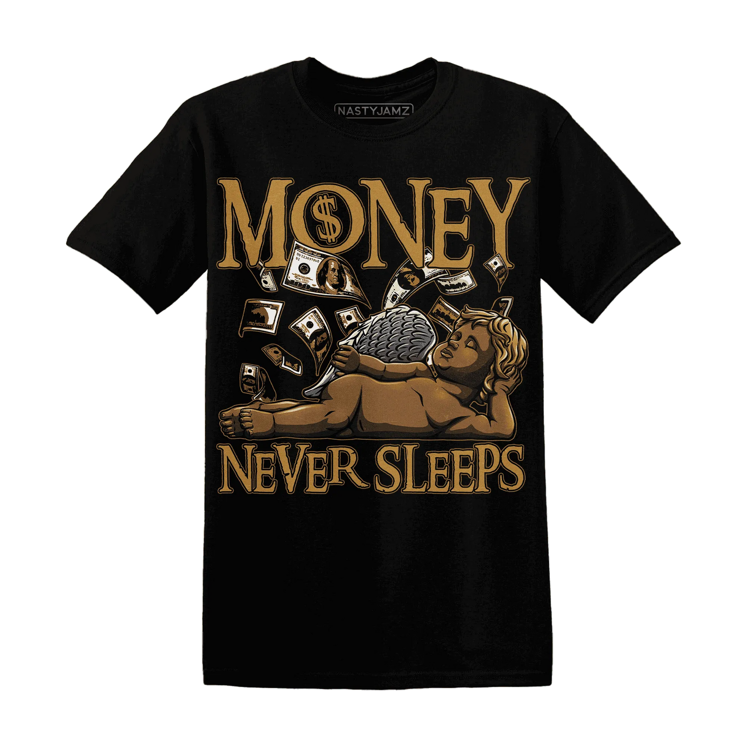 Wheat-13s-T-Shirt-Match-Money-Never-Sleeps