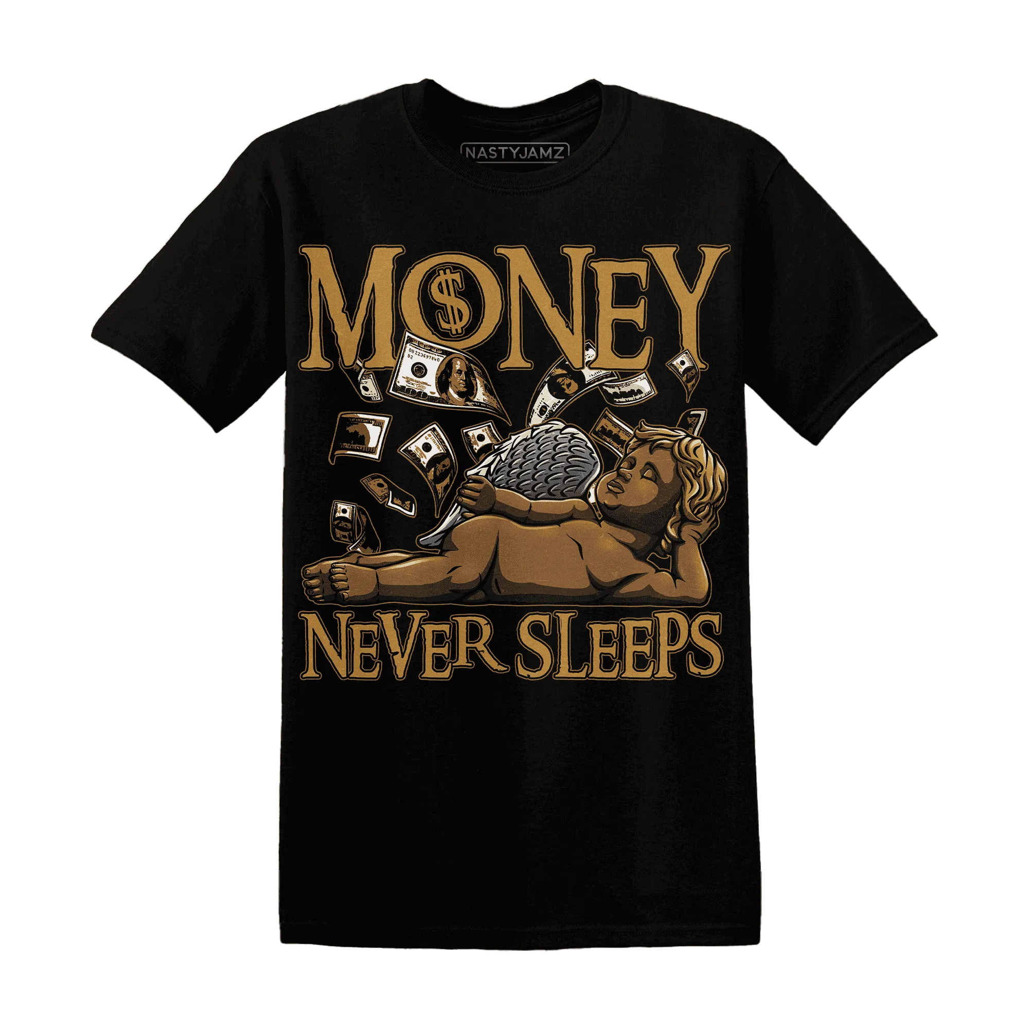 Wheat-13s-T-Shirt-Match-Money-Never-Sleeps