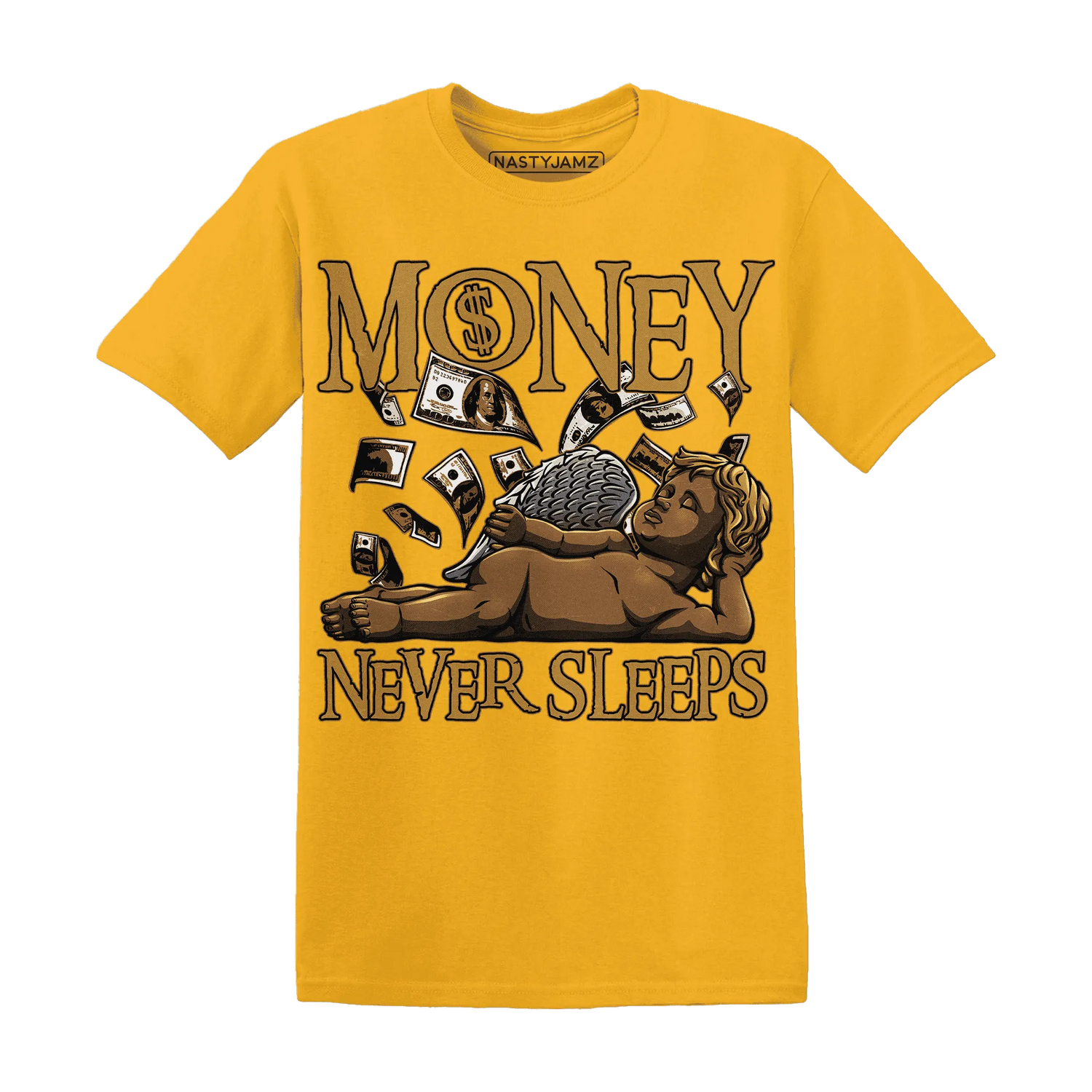 Wheat-13s-T-Shirt-Match-Money-Never-Sleeps