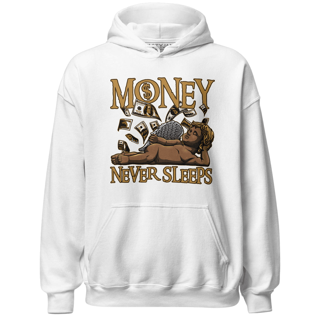 Wheat 13s Hoodie Match Money Never Sleeps - NastyJamz