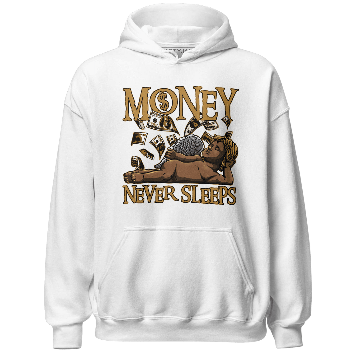 Wheat 13s Hoodie Match Money Never Sleeps - NastyJamz