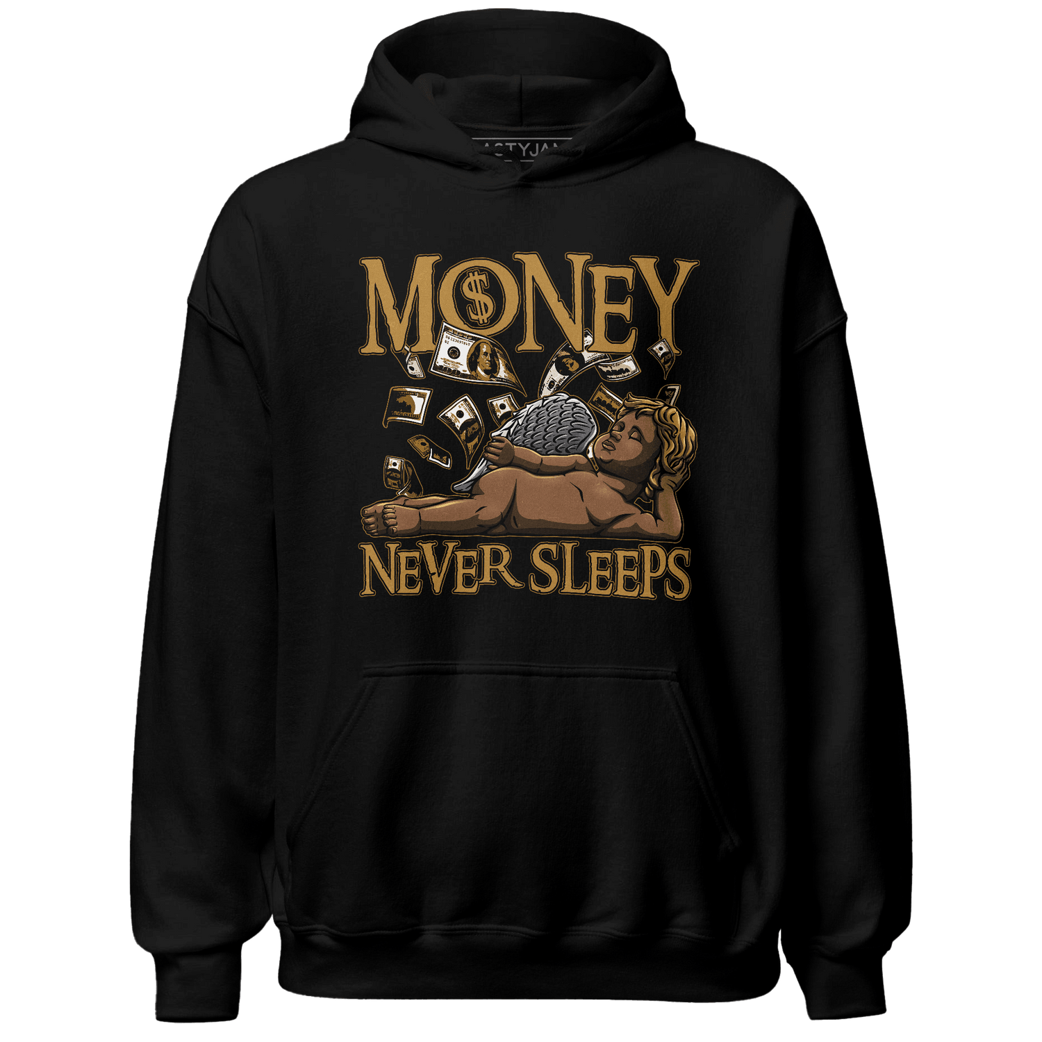 Wheat 13s Hoodie Match Money Never Sleeps - NastyJamz