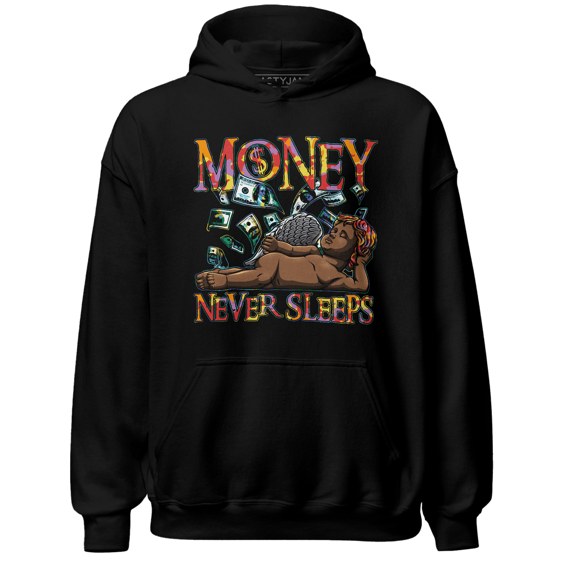 Mid GS Six Championships 1s Hoodie Match Money Never Sleeps - NastyJamz