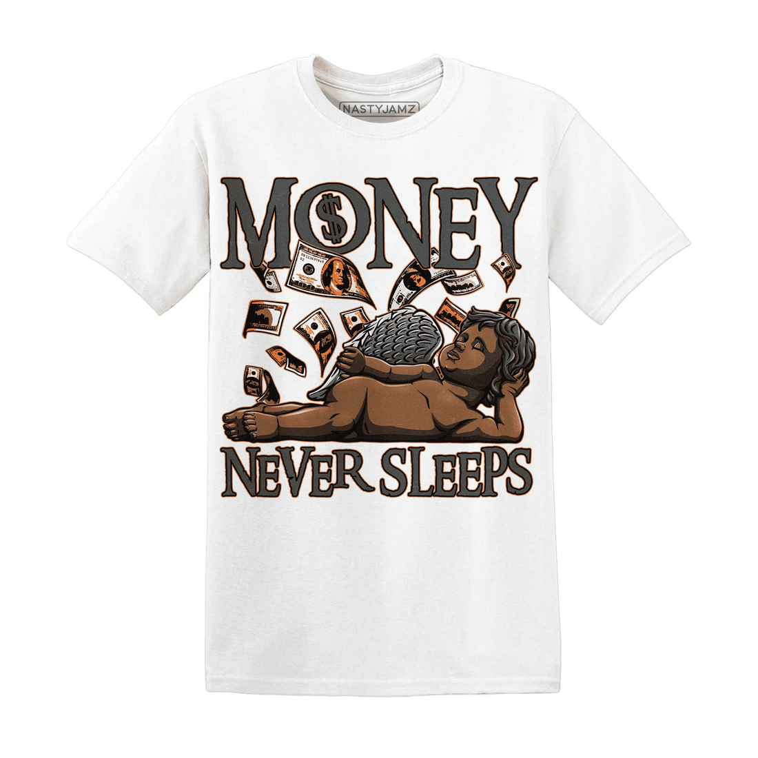 Fear-Pack-3s-T-Shirt-Match-Money-Never-Sleeps