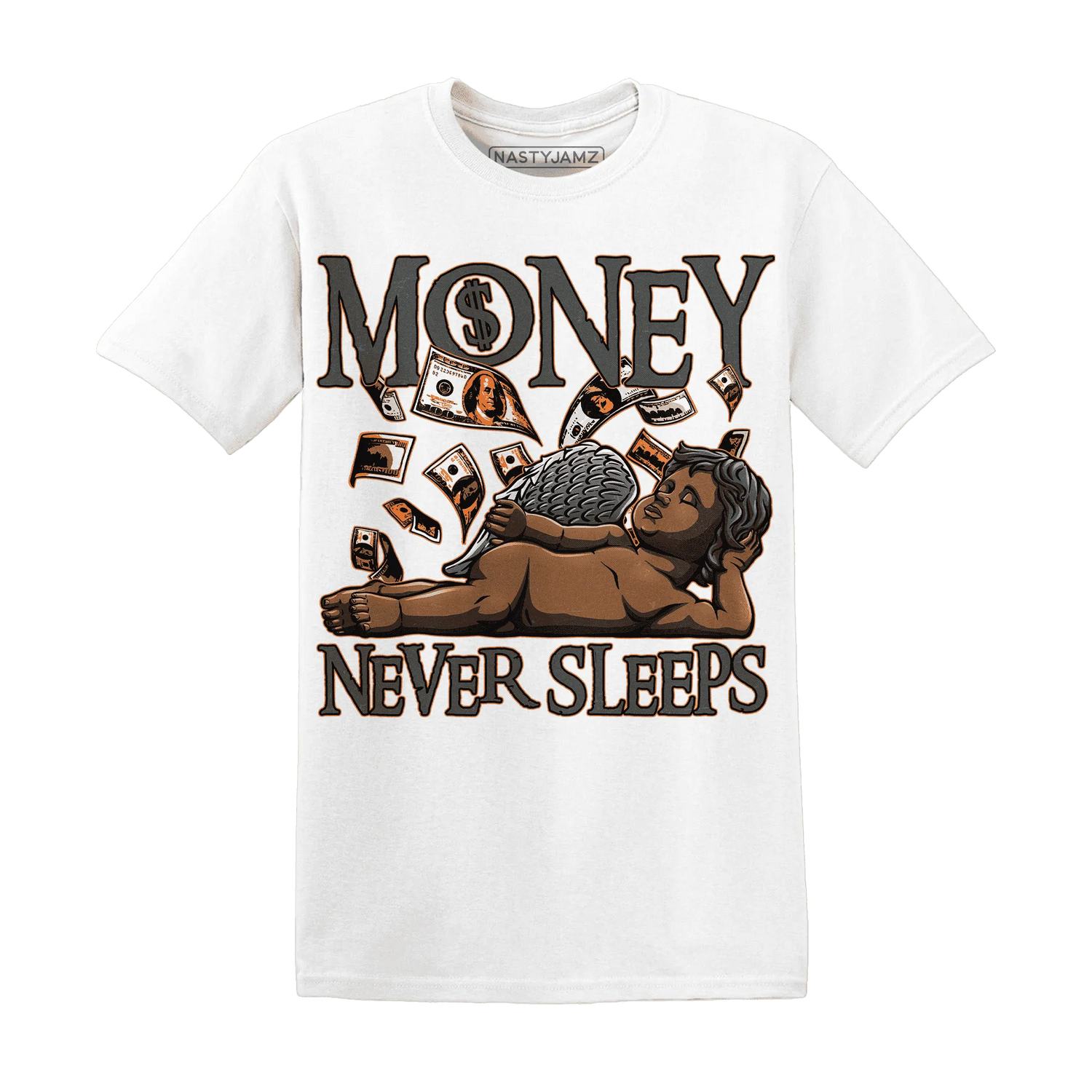 Fear-Pack-3s-T-Shirt-Match-Money-Never-Sleeps