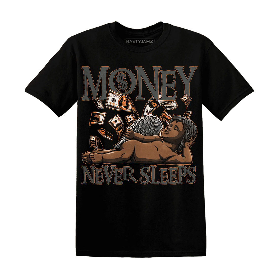 Fear-Pack-3s-T-Shirt-Match-Money-Never-Sleeps