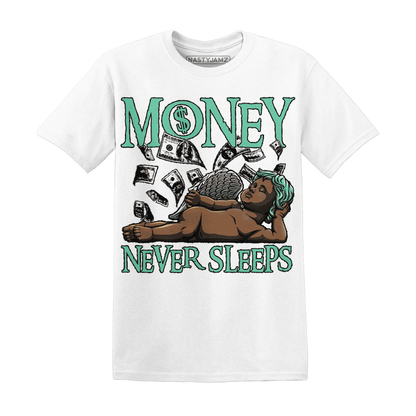 Green-Glow-3s-T-Shirt-Match-Money-Never-Sleeps