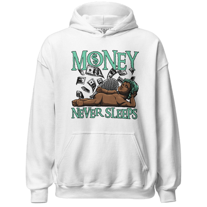 Green Glow 3s Hoodie Match Money Never Sleeps - NastyJamz
