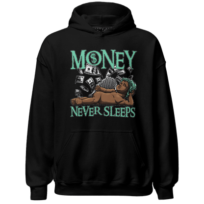 Green Glow 3s Hoodie Match Money Never Sleeps - NastyJamz
