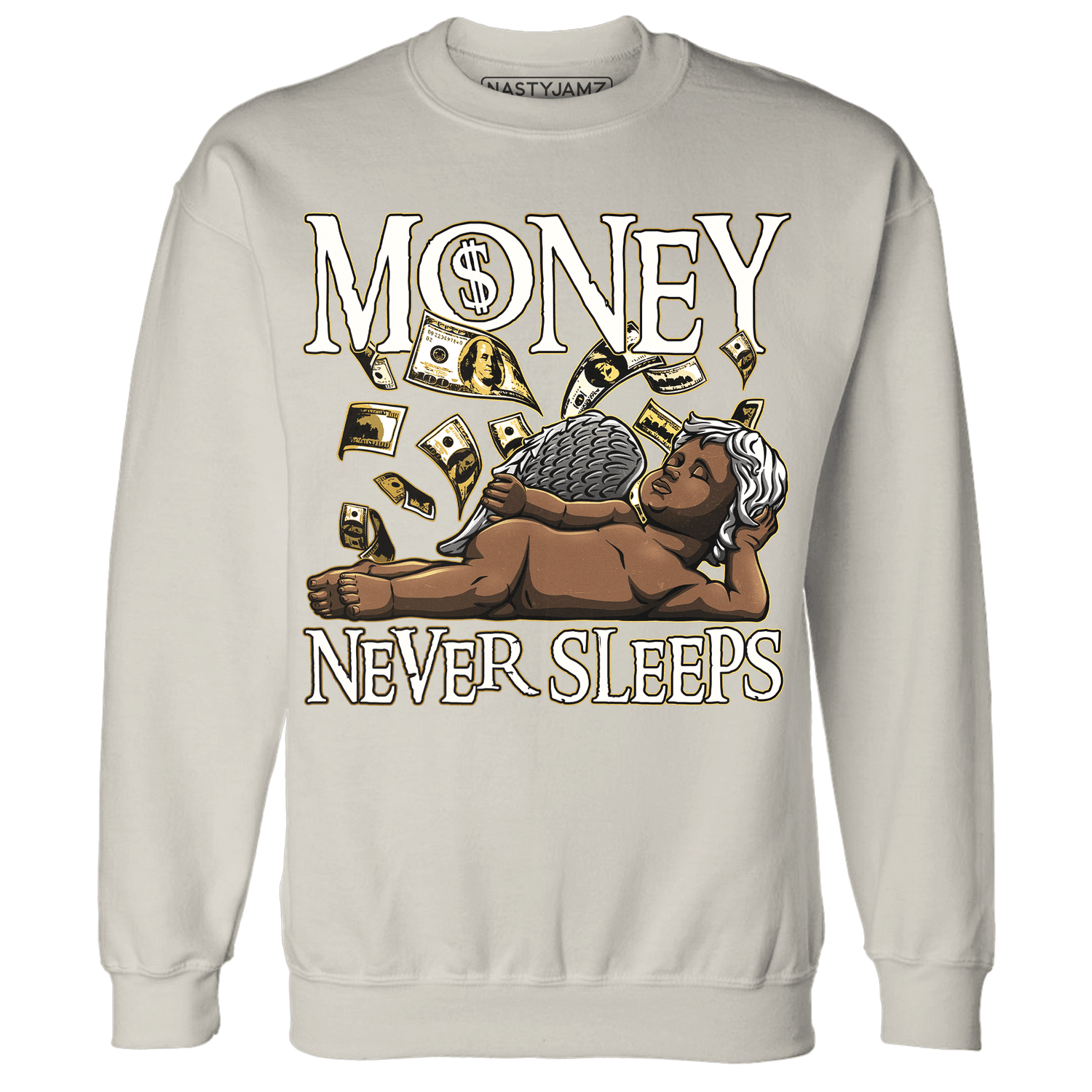 Sail 4s Sweatshirt Match Money Never Sleeps - NastyJamz