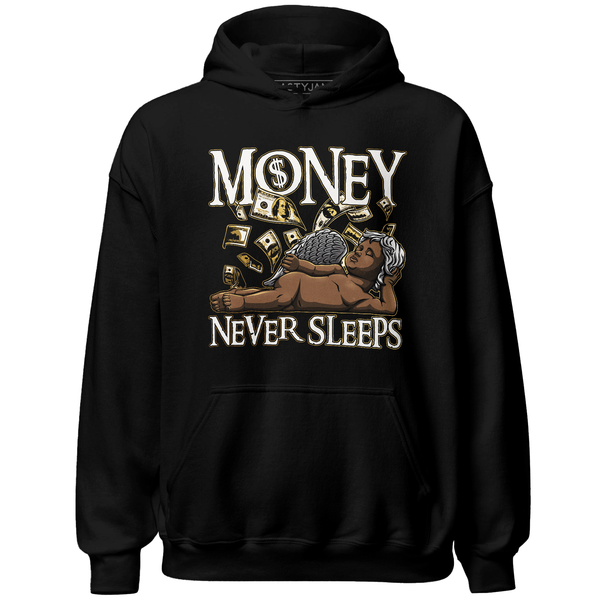 Sail 4s Hoodie Match Money Never Sleeps - NastyJamz