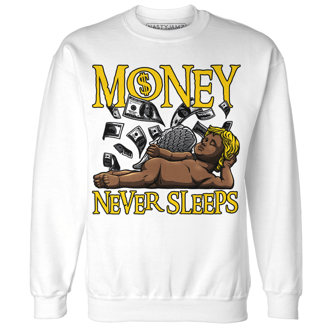 Thunder 4s Sweatshirt Match Money Never Sleeps - NastyJamz