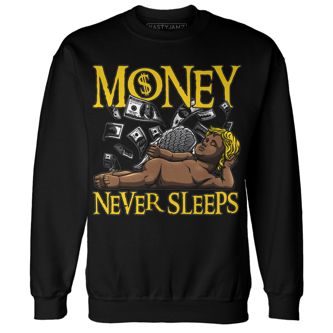 Thunder 4s Sweatshirt Match Money Never Sleeps - NastyJamz