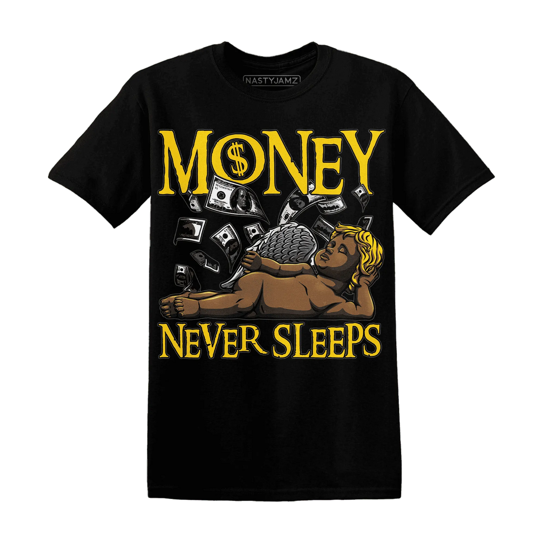 Thunder-4s-T-Shirt-Match-Money-Never-Sleeps