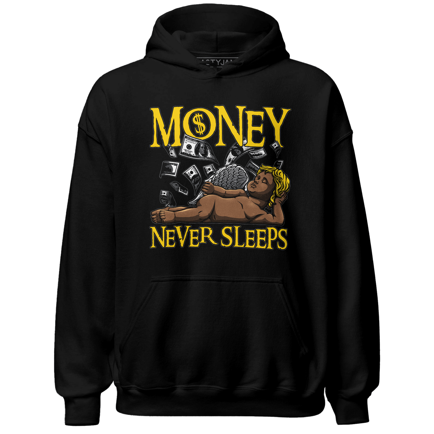 Thunder 4s Hoodie Match Money Never Sleeps - NastyJamz