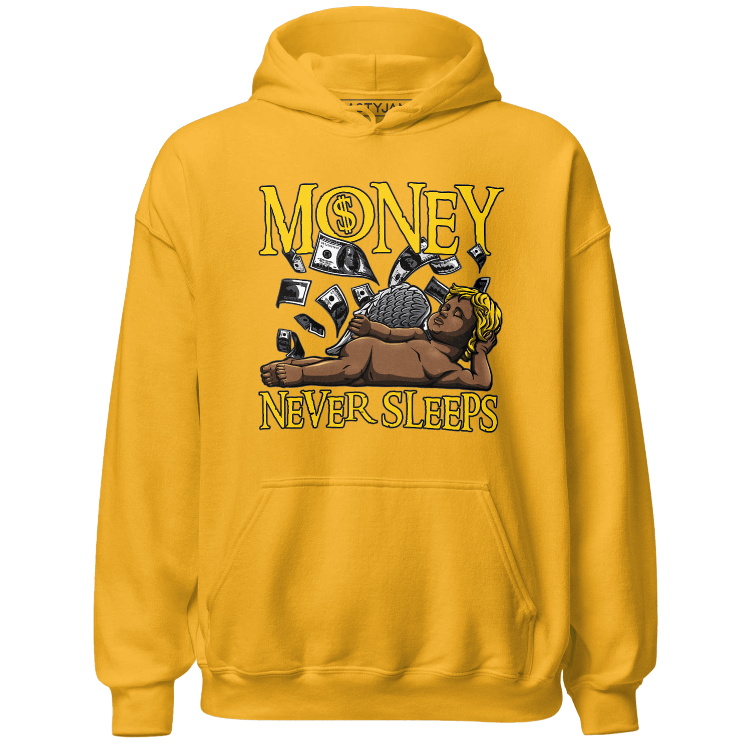 Thunder 4s Hoodie Match Money Never Sleeps - NastyJamz