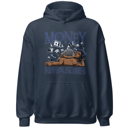 Midnight Navy 5s Hoodie Match Money Never Sleeps - NastyJamz