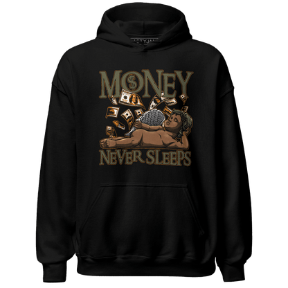 Olive 5s Hoodie Match Money Never Sleeps - NastyJamz