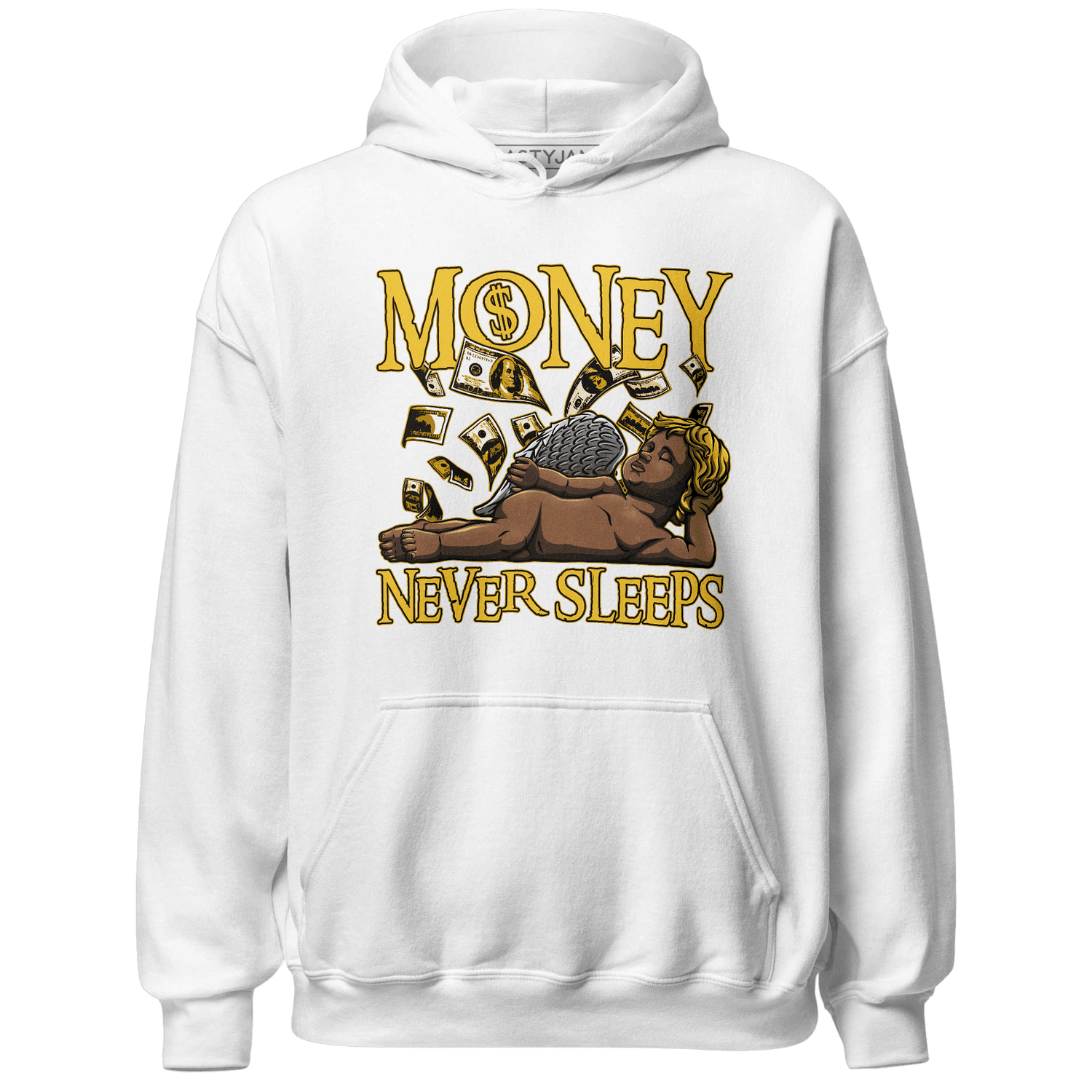 Yellow Ochre 6s Hoodie Match Money Never Sleeps - NastyJamz