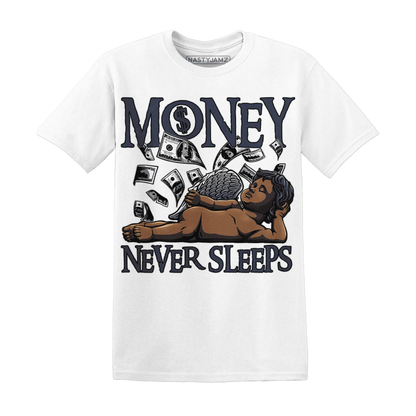 VaporMax-Plus-Midnight-Navy-White-Metallic-Silver-NastyJamz-T-Shirt-Match-Money-Never-Sleeps