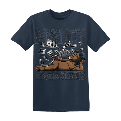 VaporMax-Plus-Midnight-Navy-White-Metallic-Silver-NastyJamz-T-Shirt-Match-Money-Never-Sleeps
