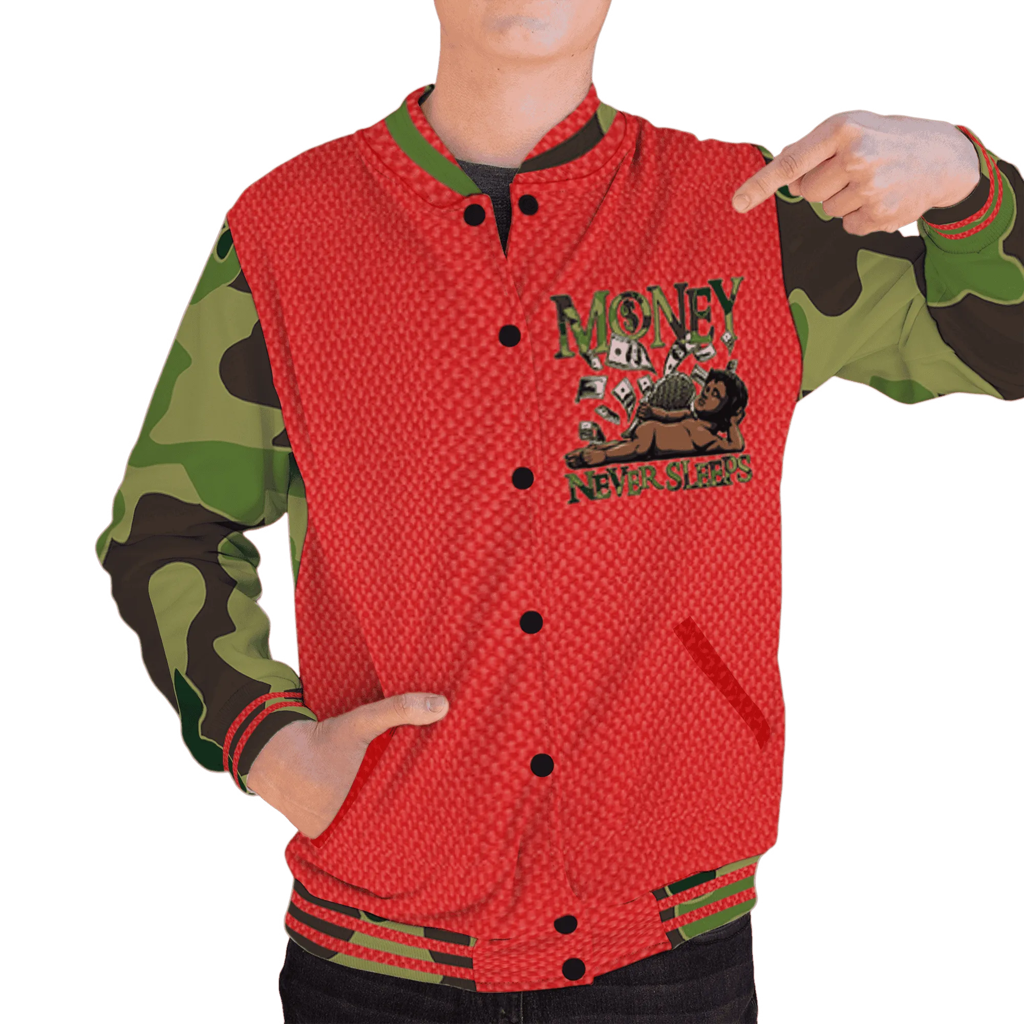 AM-90-Dark-Sage-Solar-Red-NastyJamz-Varsity-Match-Money-Never-Sleeps