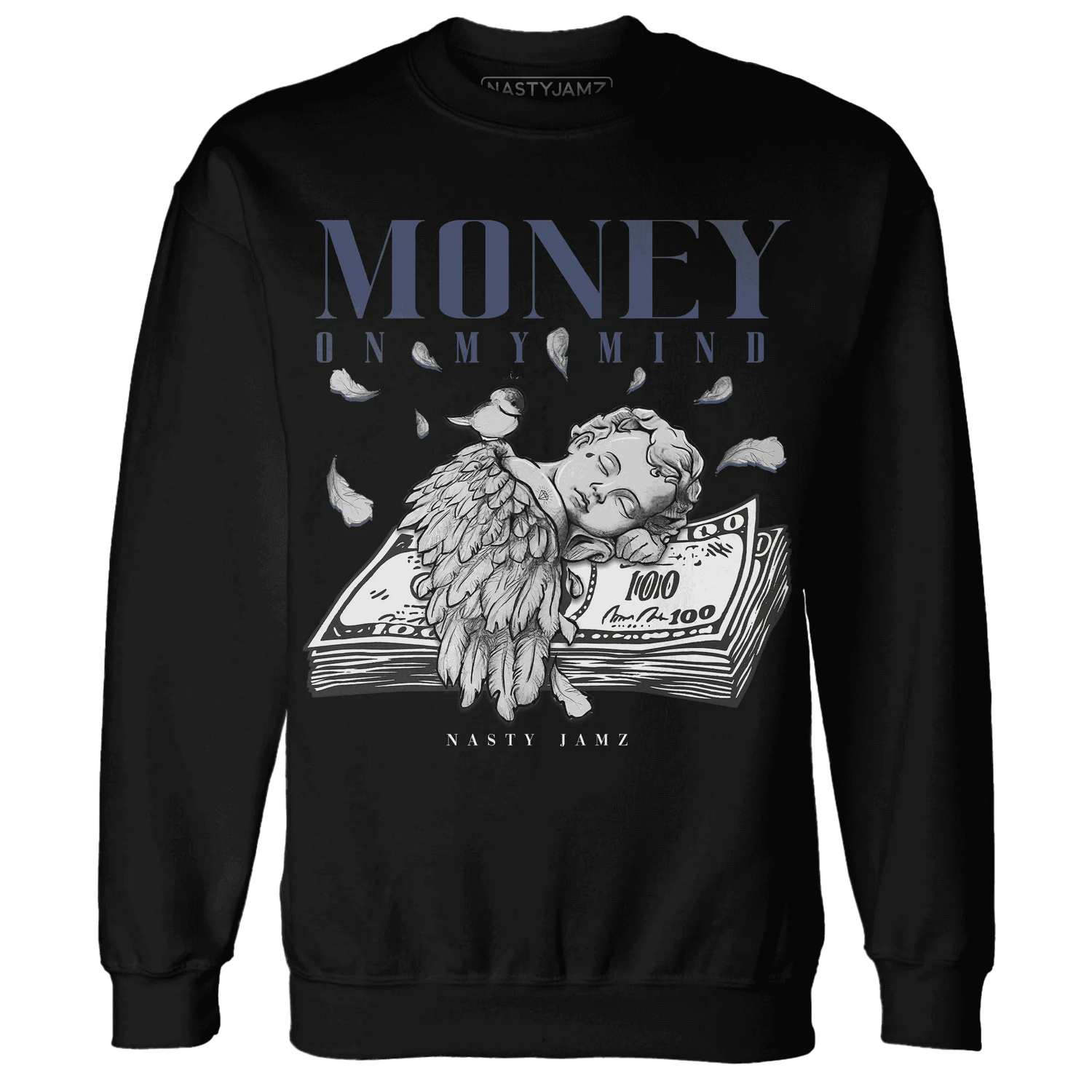 Low-Diffused-Blue-11s-Sweatshirt-Match-Money-On-My-Mind-Angel