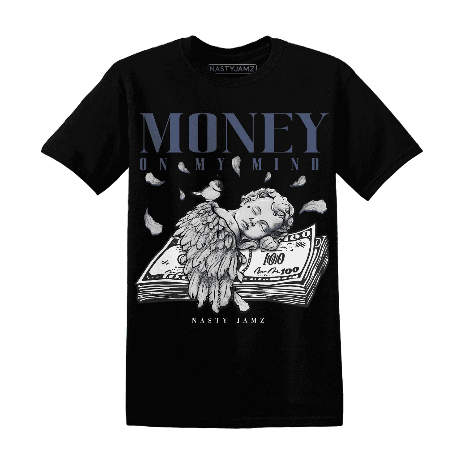 Low-Diffused-Blue-11s-T-Shirt-Match-Money-On-My-Mind-Angel