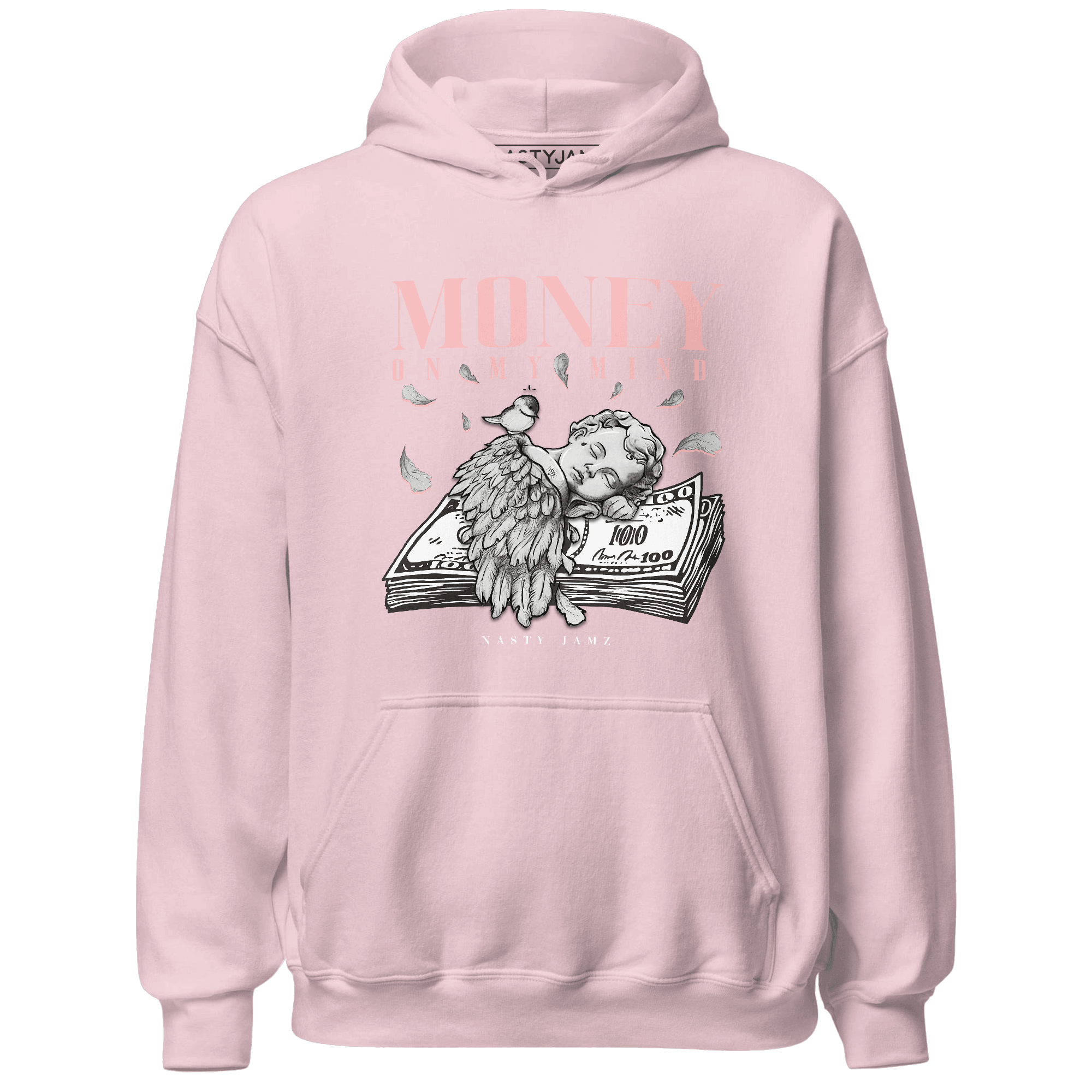 Low Legend Pink 11s Hoodie Match Money On My Mind Angel - NastyJamz