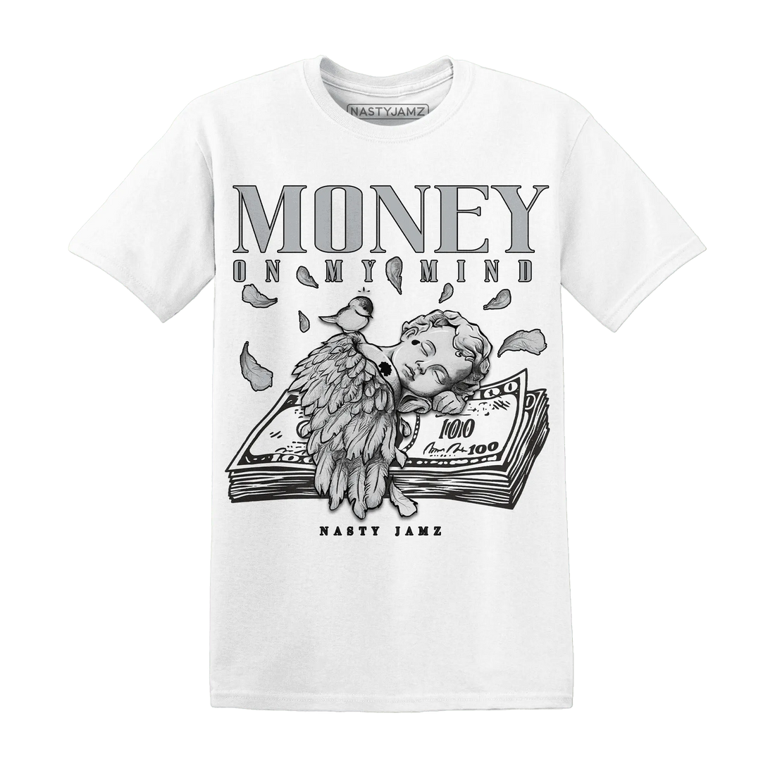 Wolf-Grey-12s-NastyJamz-T-Shirt-Match-Money-On-My-Mind-Angel
