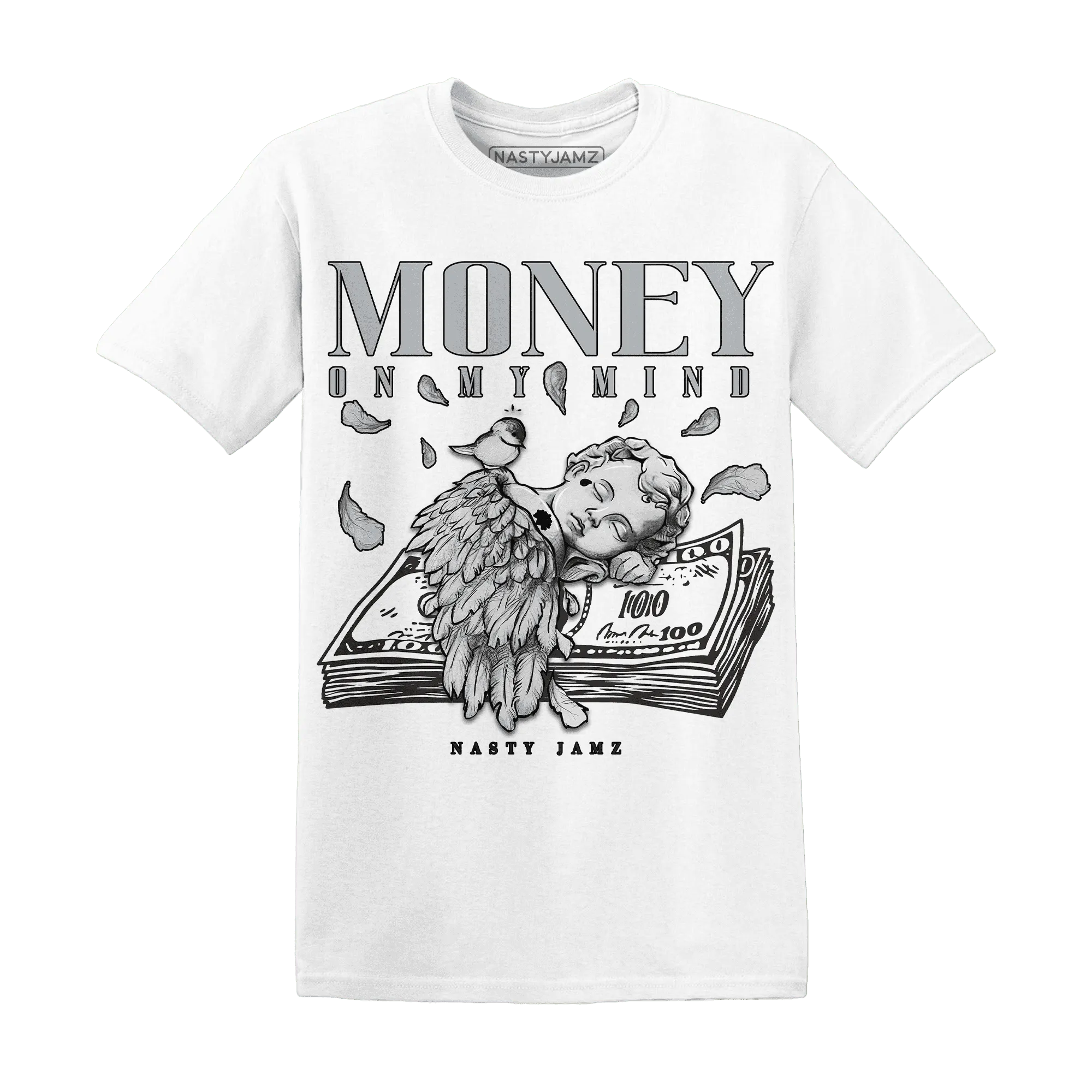 Wolf-Grey-12s-NastyJamz-T-Shirt-Match-Money-On-My-Mind-Angel