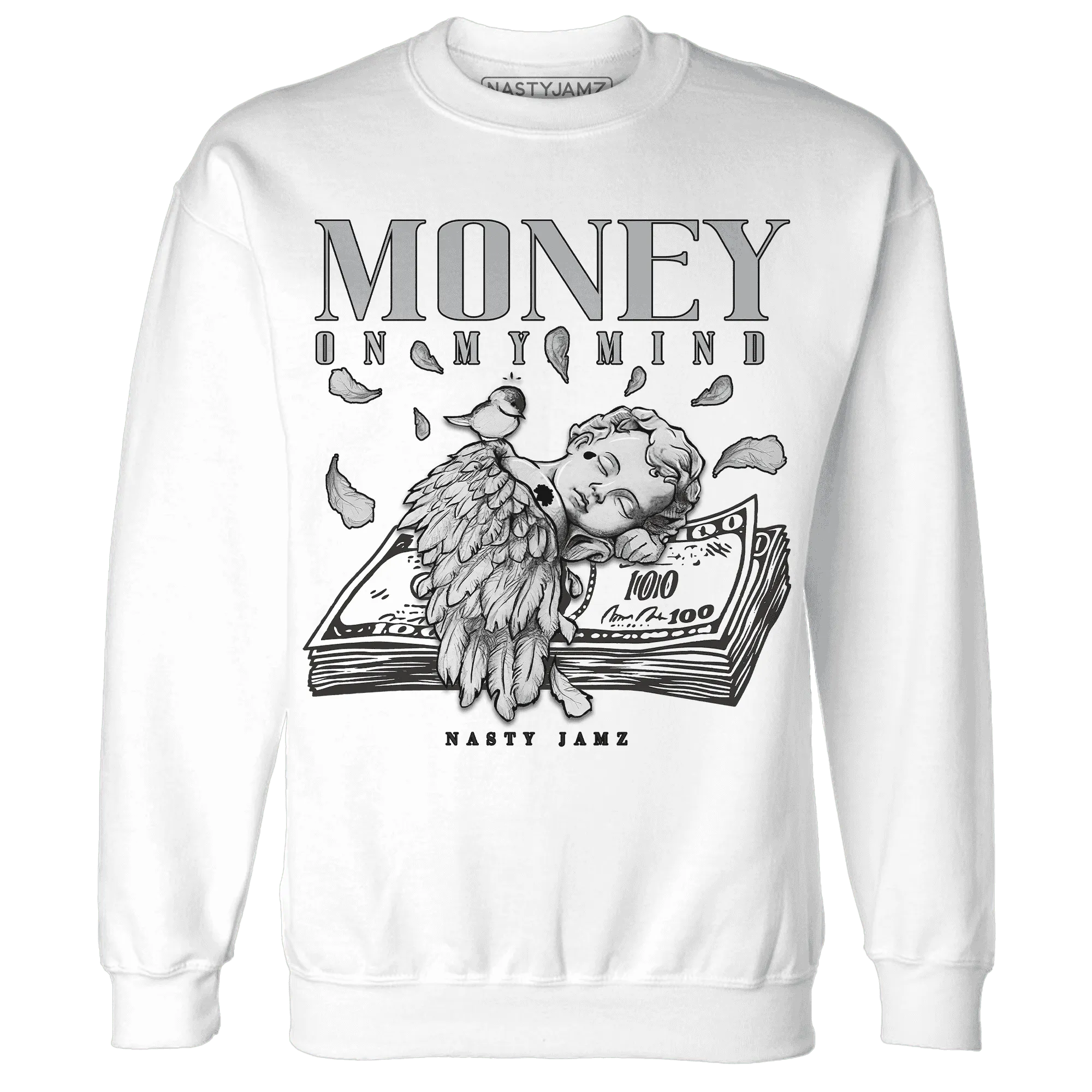 Wolf-Grey-12s-NastyJamz-Sweatshirt-Match-Money-On-My-Mind-Angel