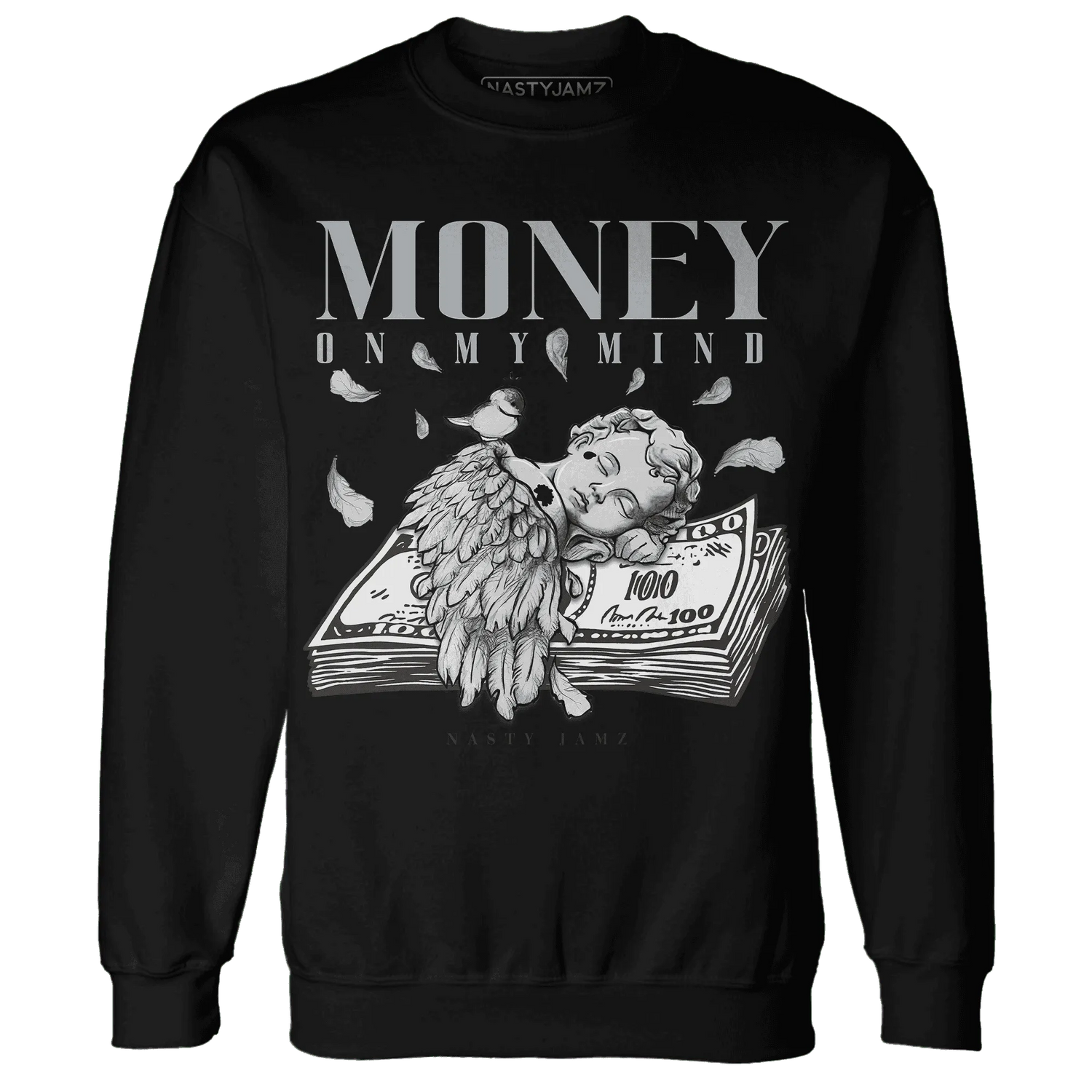 Wolf-Grey-12s-NastyJamz-Sweatshirt-Match-Money-On-My-Mind-Angel