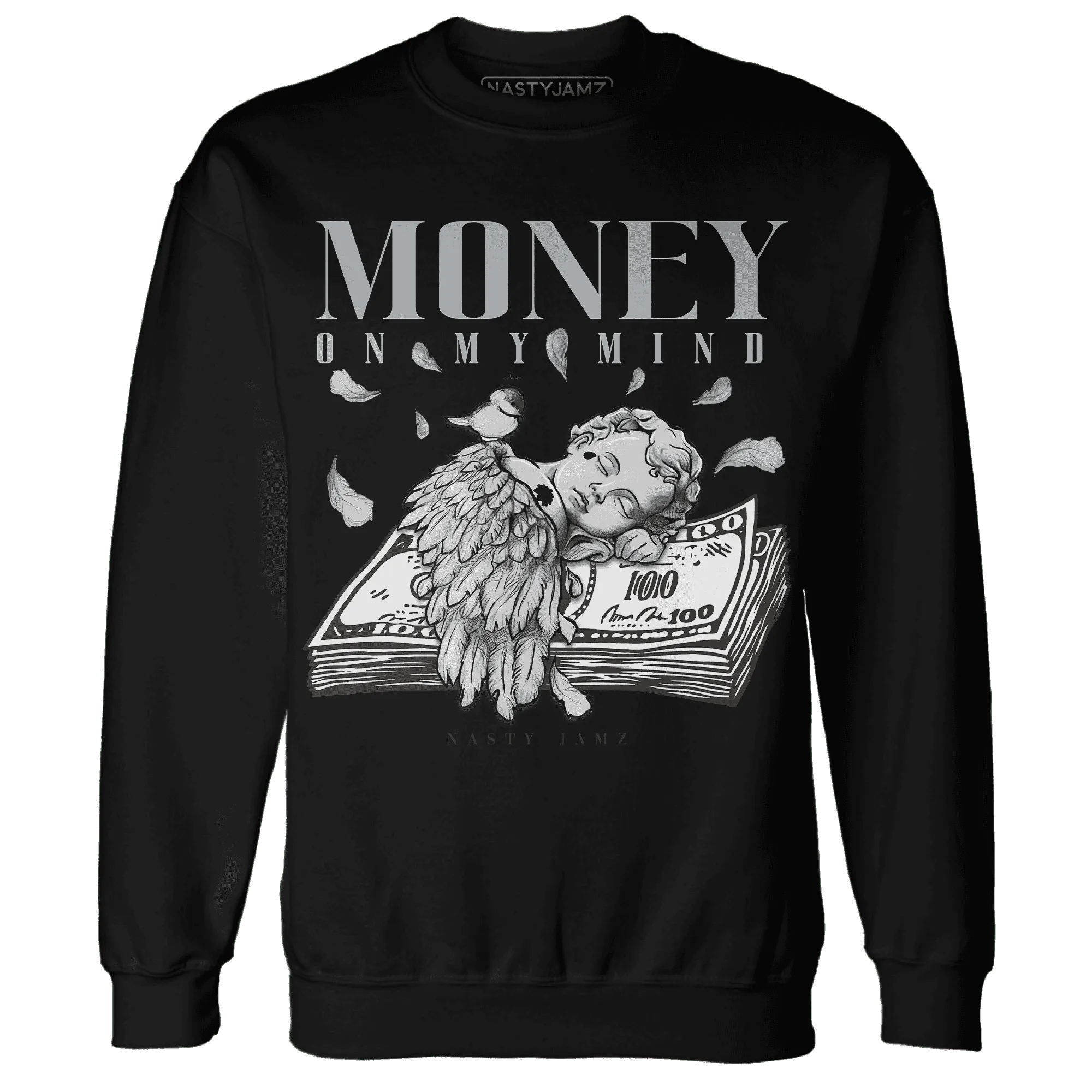 Wolf-Grey-12s-NastyJamz-Sweatshirt-Match-Money-On-My-Mind-Angel