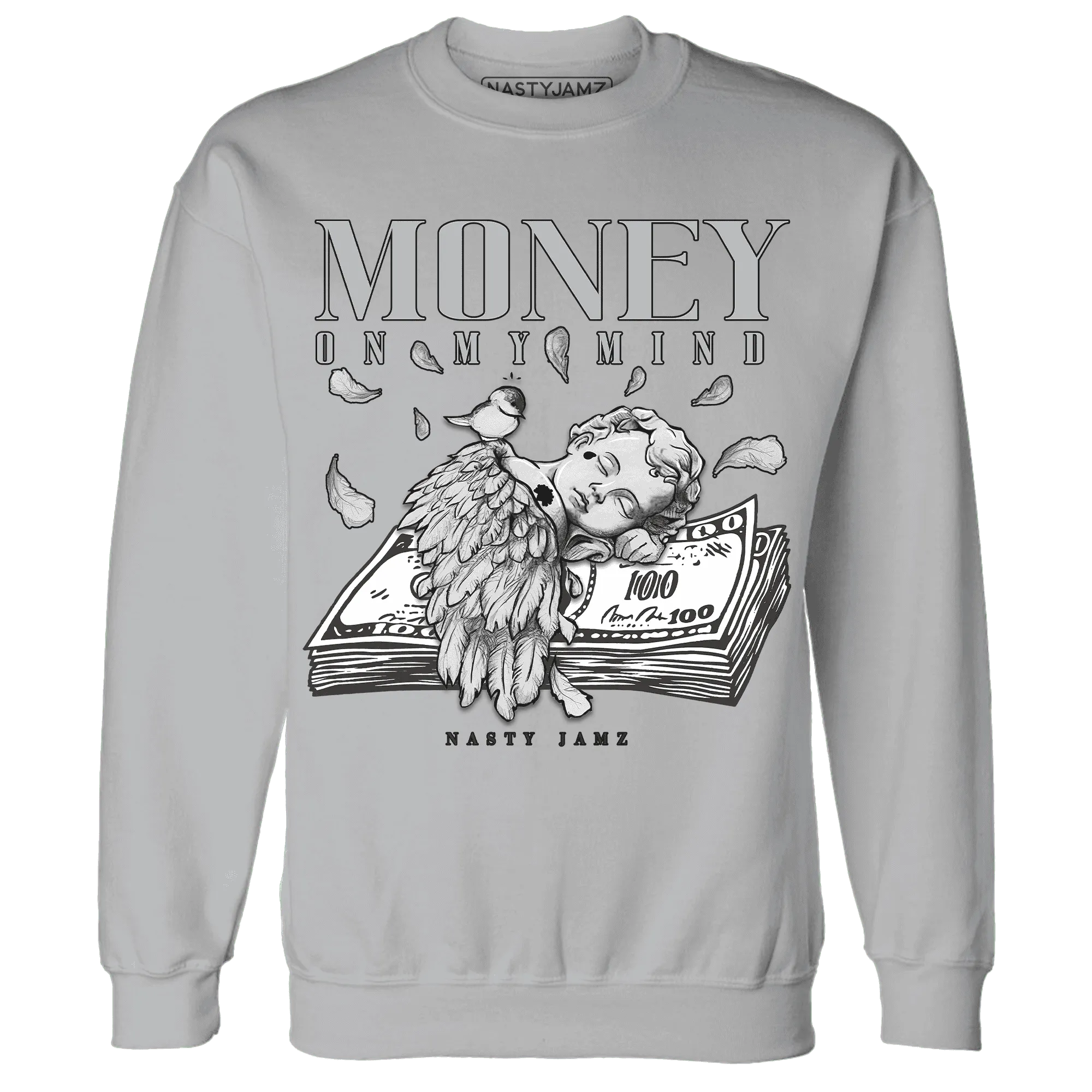 Wolf-Grey-12s-NastyJamz-Sweatshirt-Match-Money-On-My-Mind-Angel