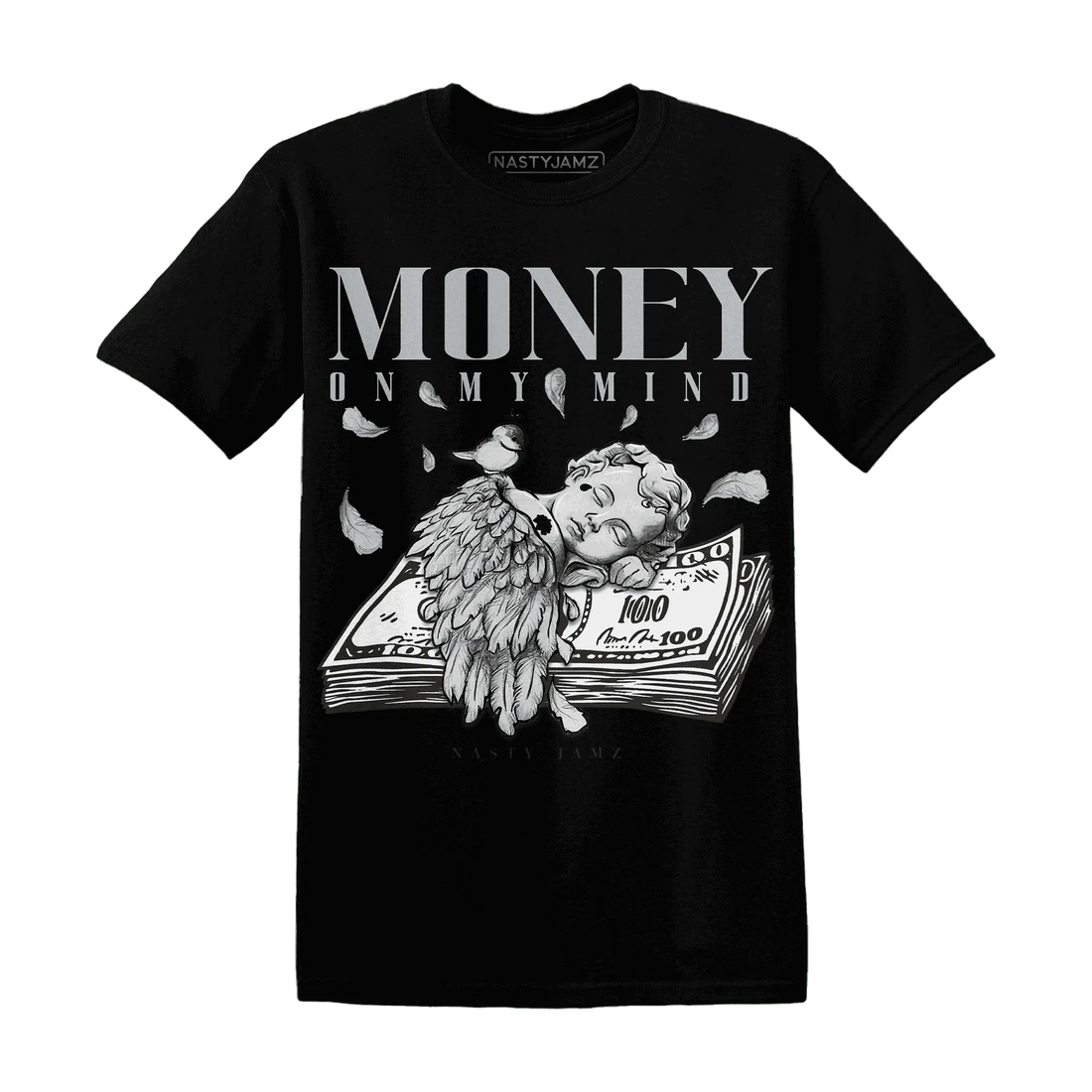 Wolf-Grey-12s-NastyJamz-T-Shirt-Match-Money-On-My-Mind-Angel