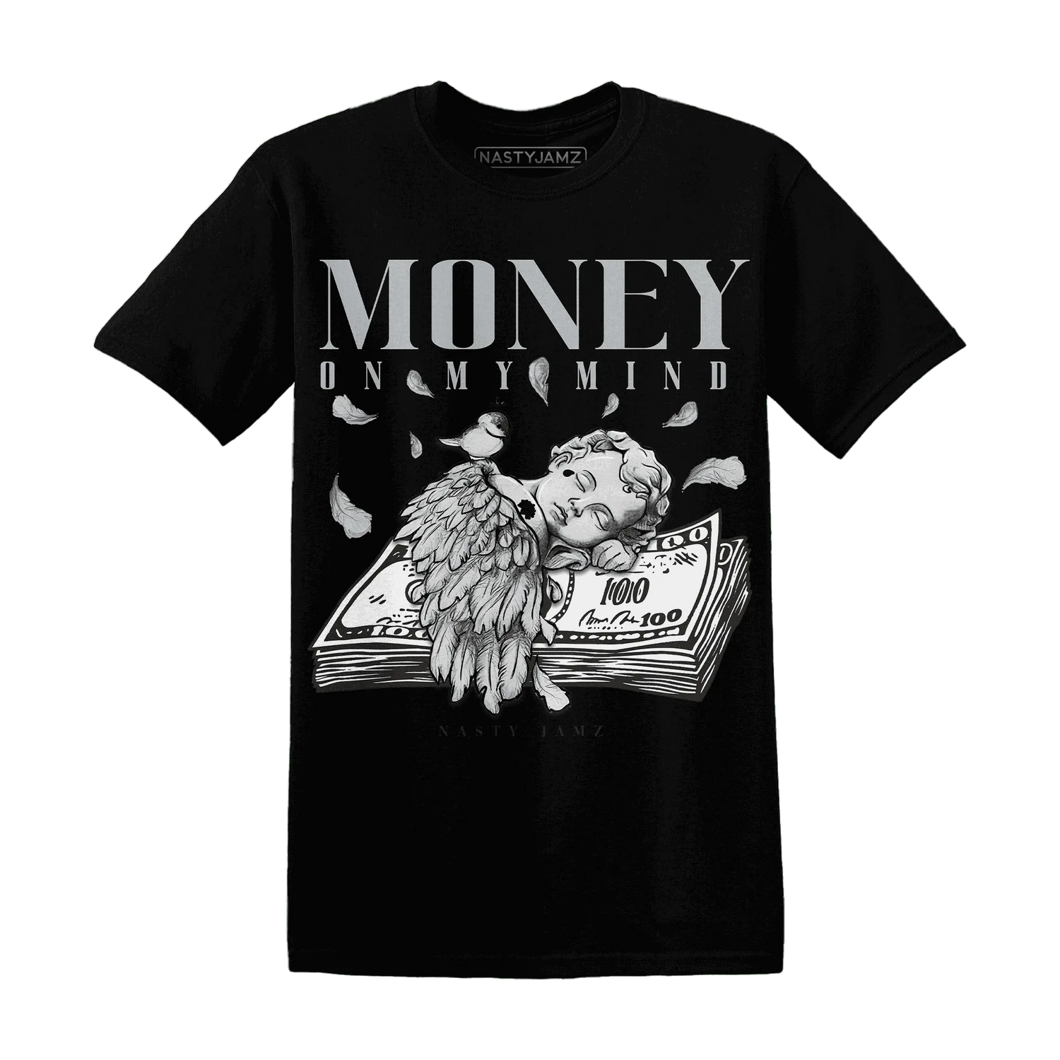 Wolf-Grey-12s-NastyJamz-T-Shirt-Match-Money-On-My-Mind-Angel